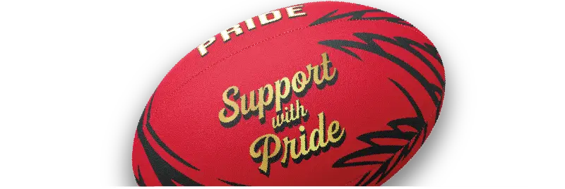 Support with Pride rugby ball